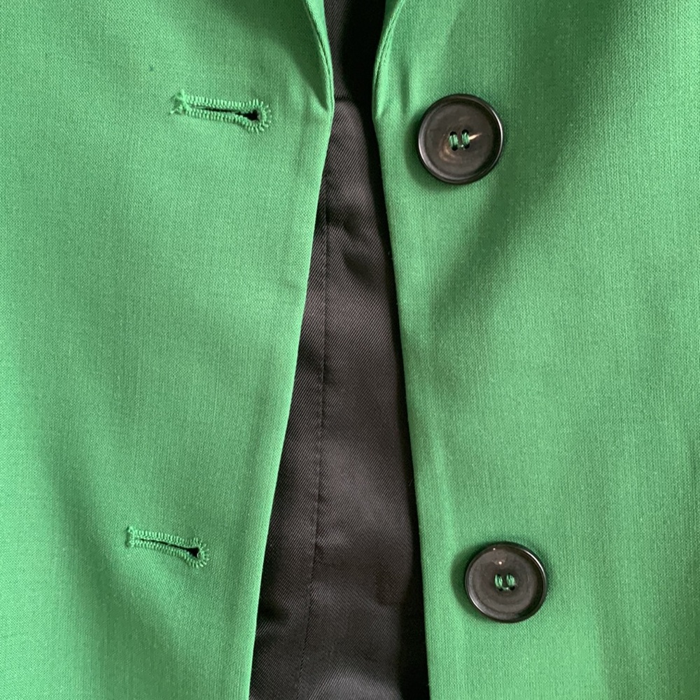 Zara Straight Cut Classic Blazer Xs Green New - image 6